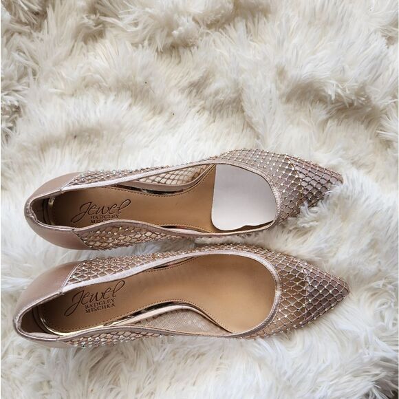 Jewel badgley Mischka mesh jeweled floria evening shoes - Picture 2 of 13